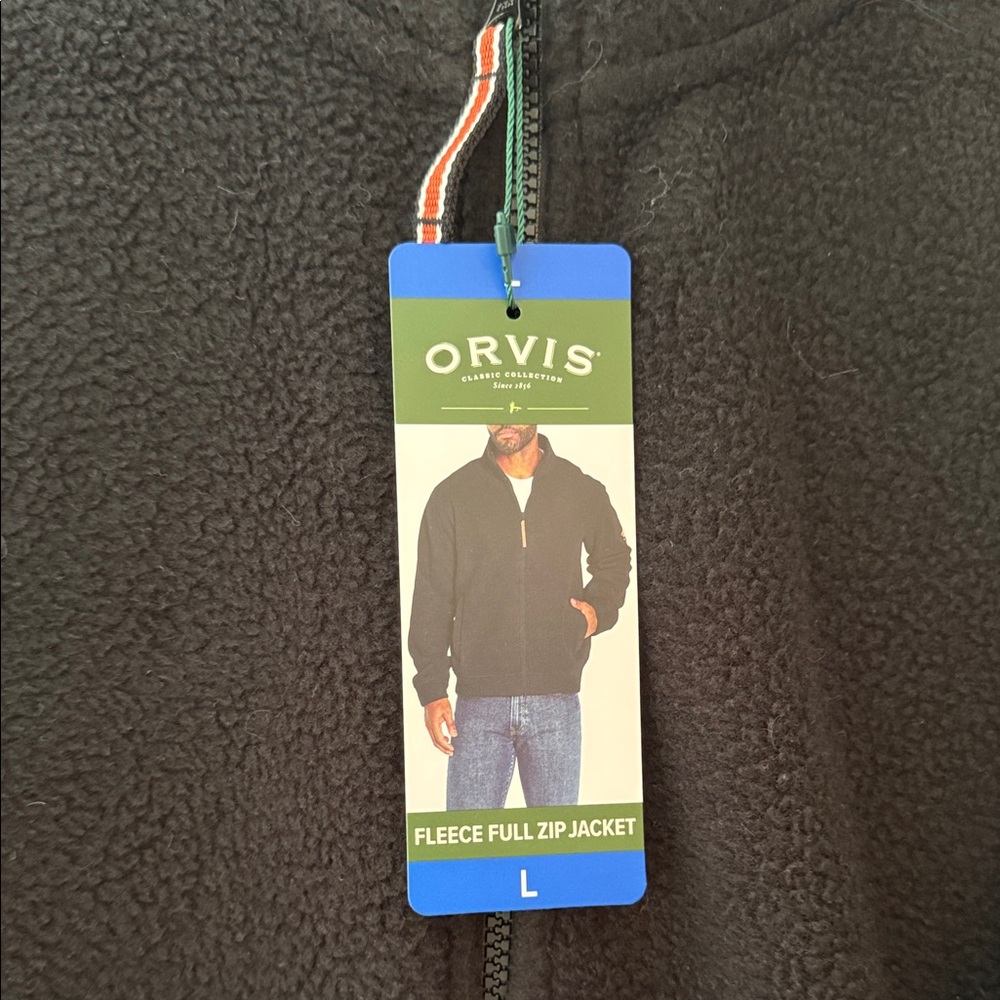 Orvis Men's black Fleece Full Zip Jacket